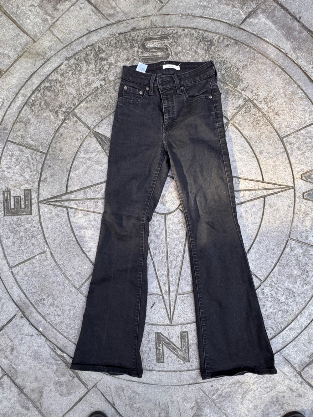 Black Women's Skinny Jeans with Slight Flare